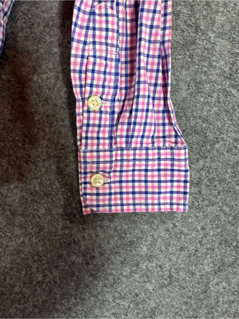 Ralph Lauren Pink & Blue Plaid Button-Down Shirt for Kids